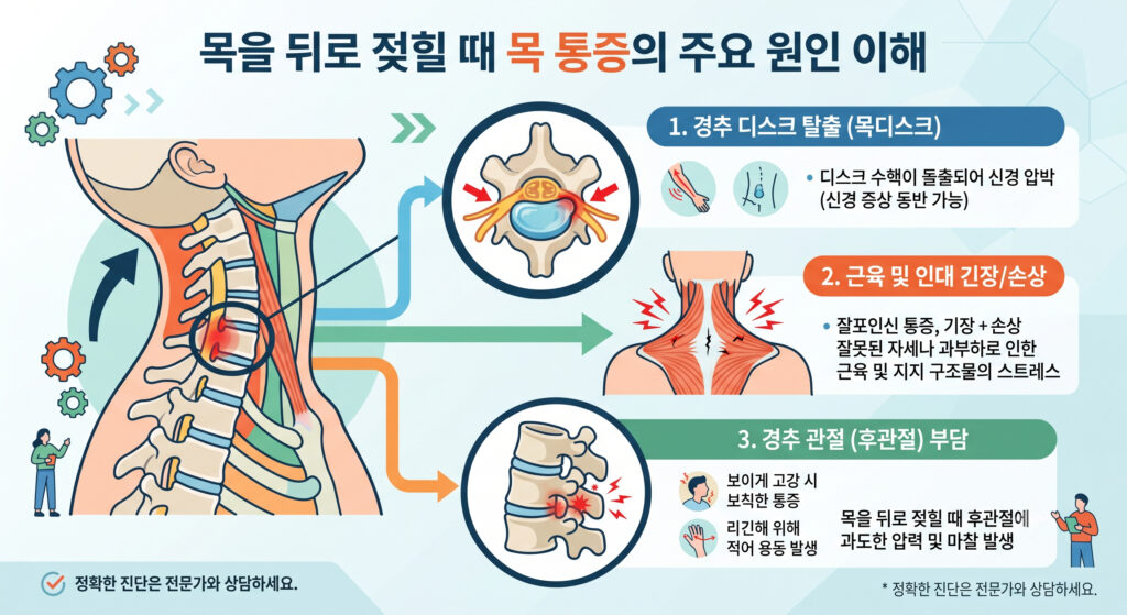 동묘목을뒤로젖힐때통증